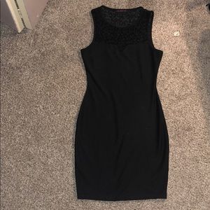 Black Bodycon leopard dress